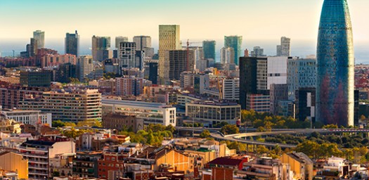 Skyline de Barcelona, uno de los mejores lugares para emprender en España.