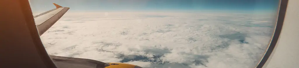 Vista desde ventana de avión