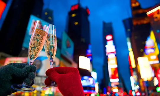 Nochevieja de viaje de negocios