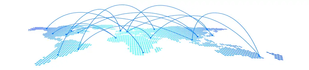 mapa del mundo con rutas de viajeros