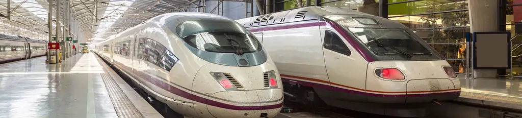 Tren Renfe en estación de Málaga