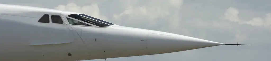 Parte frontal avión concord