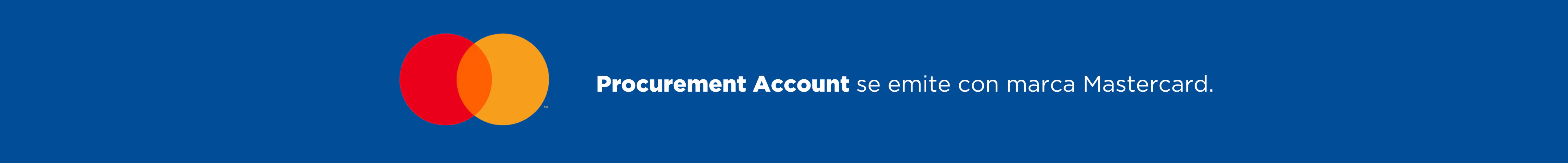 Procurement Account se emite con marca Mastercard